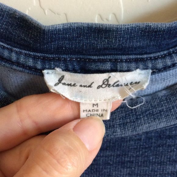 Jane & Delancy Lightweight Denim Look Blue Statement Sleeve Dress Women's Size M - Picture 7 of 9